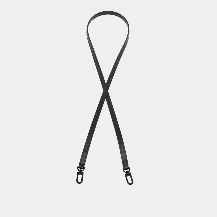 Pre Owned Louis Vuitton Black Leather Shoulder Bag Strap