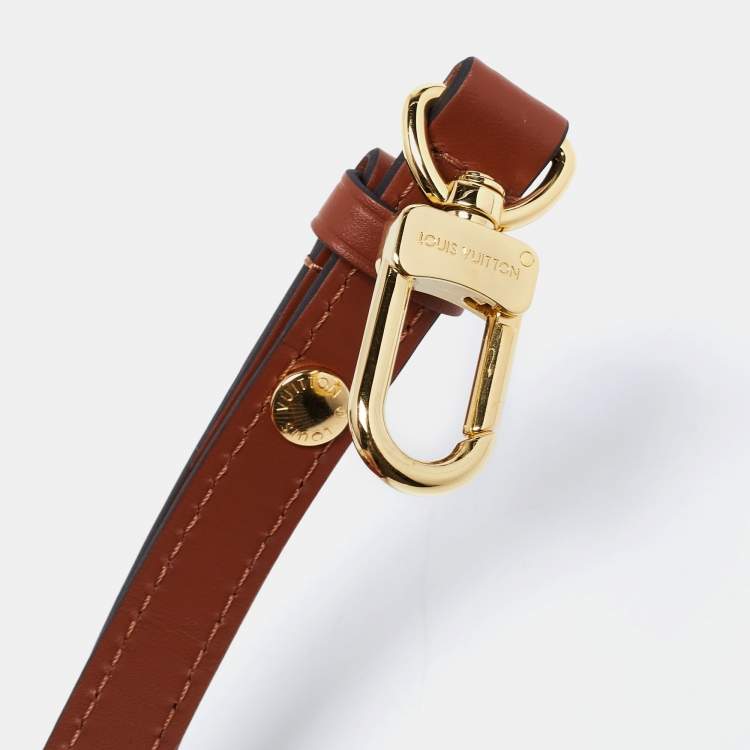 Pre Owned Louis Vuitton Brown Leather Adjustable Shoulder Bag Strap