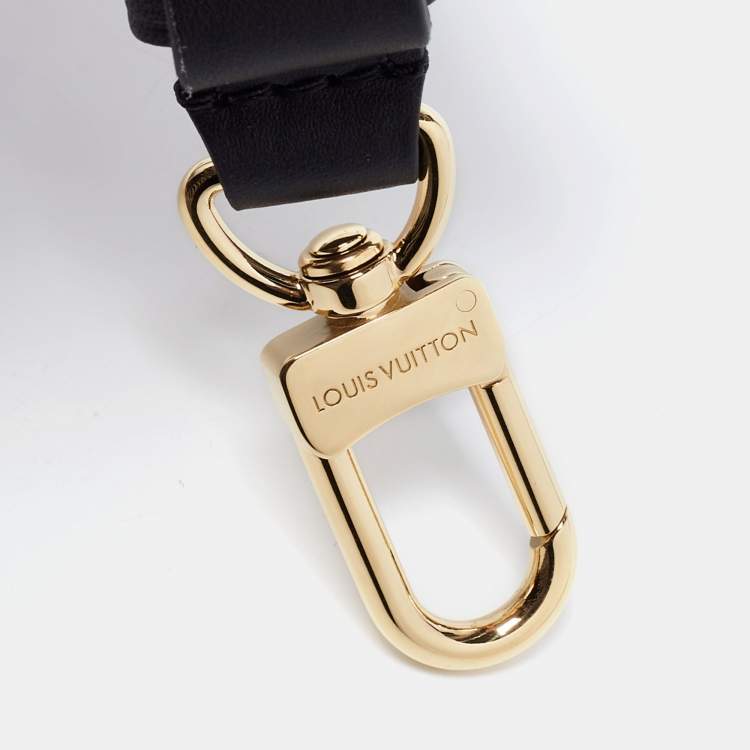 Pre Owned Louis Vuitton Black Leather Adjustable Shoulder Bag Strap