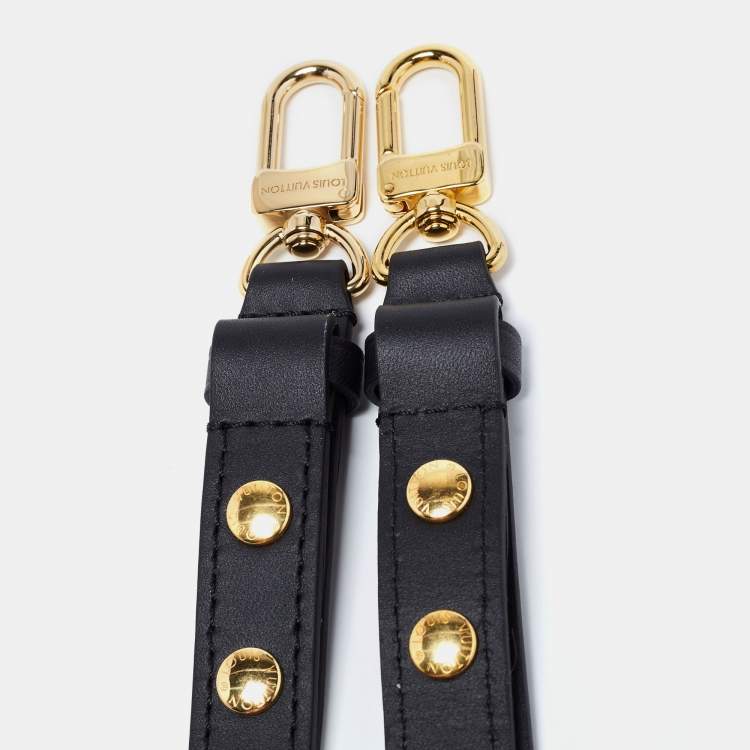Pre Owned Louis Vuitton Black Leather Adjustable Shoulder Bag Strap