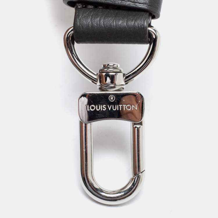 Pre Owned Louis Vuitton Dark Grey Leather Adjustable Shoulder Bag Strap