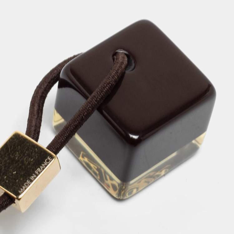 Pre Owned Louis Vuitton Praline Brown Resin Inclusion Hair Cubes Set of 2