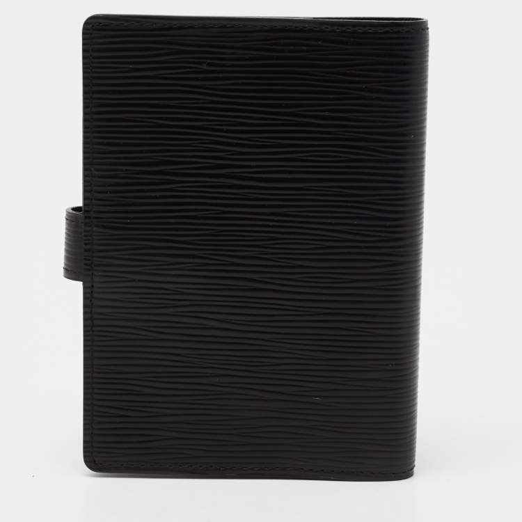 Pre Owned Louis Vuitton Black Epi Leather Small Ring Agenda Cover 