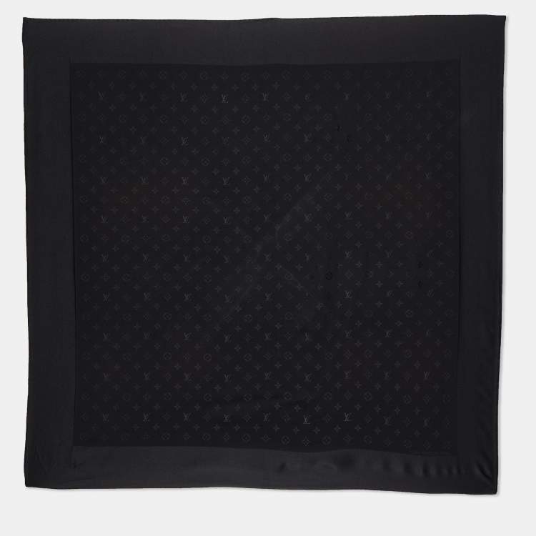 Louis Vuitton Black Monogram Pattern Silk Scarf Louis Vuitton | The Luxury  Closet