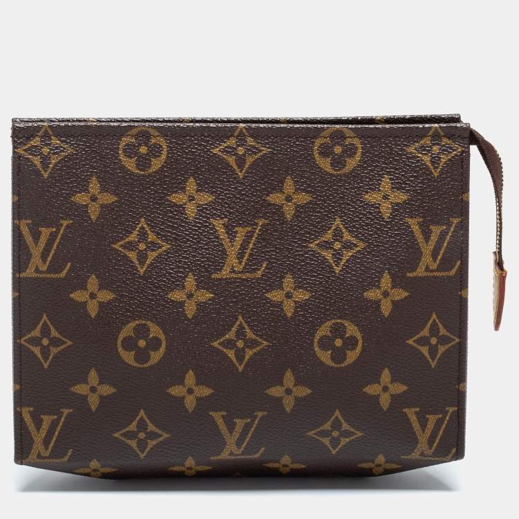 Louis Vuitton Toiletry Pouch 15 Monogram Brown in Coated Canvas with  GOLD-TONE - US