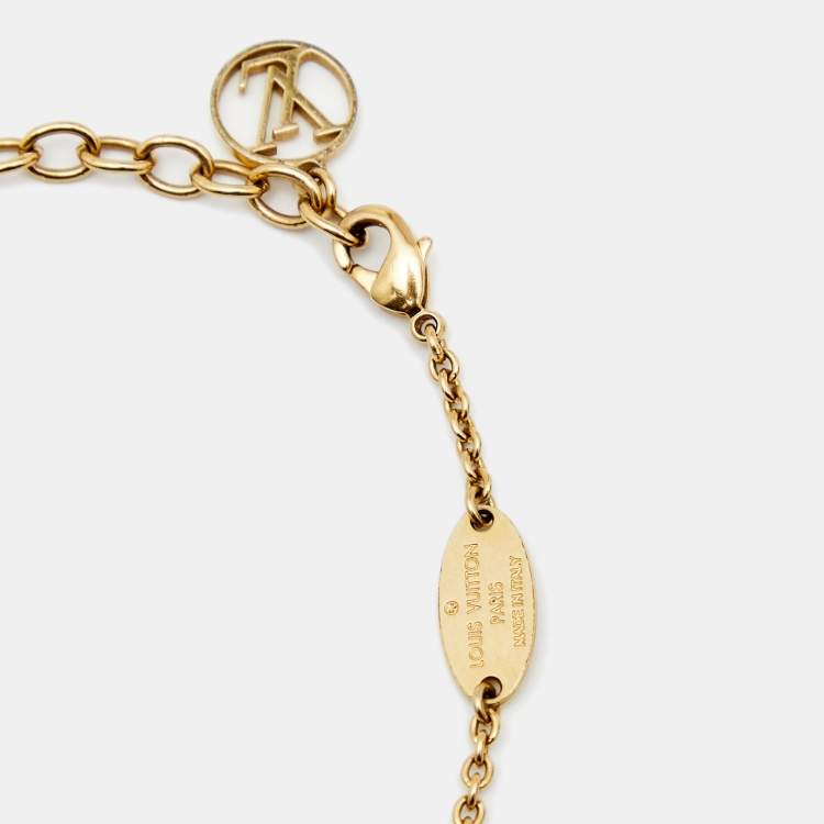 Pre Owned Louis Vuitton Gold Tone LV & Me Letter N Bracelet