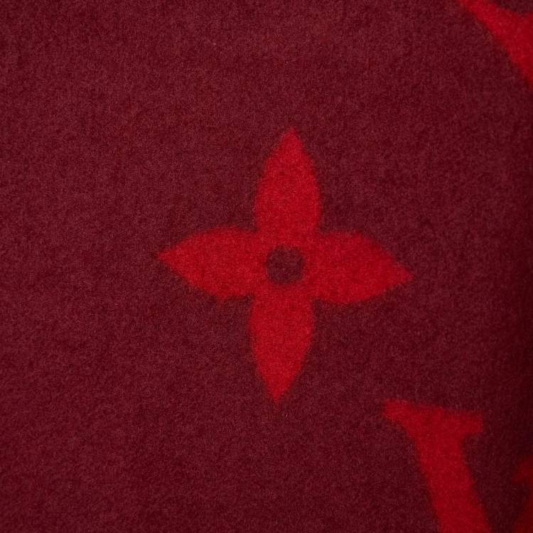 Pre Owned Louis Vuitton Cherry Red Reykjavik Cashmere Scarf