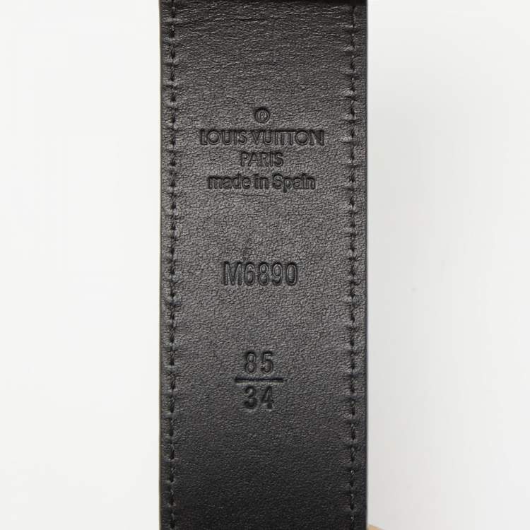 Pre Owned Louis Vuitton Black Monogram Multicolore Canvas LV Cut Belt 85CM