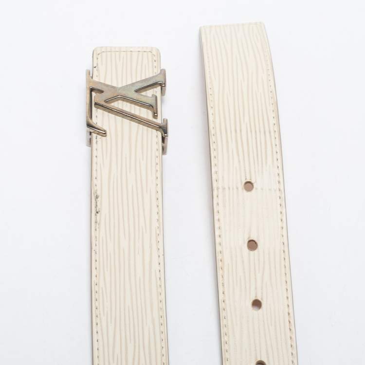 Louis Vuitton Ivorie Epi Leather Initials Belt Size 80CM Louis