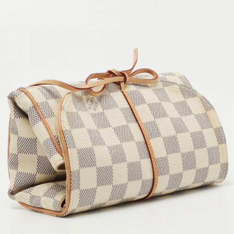Pre Owned Louis Vuitton Damier AzurTrousse Bijoux Pliable Pouch