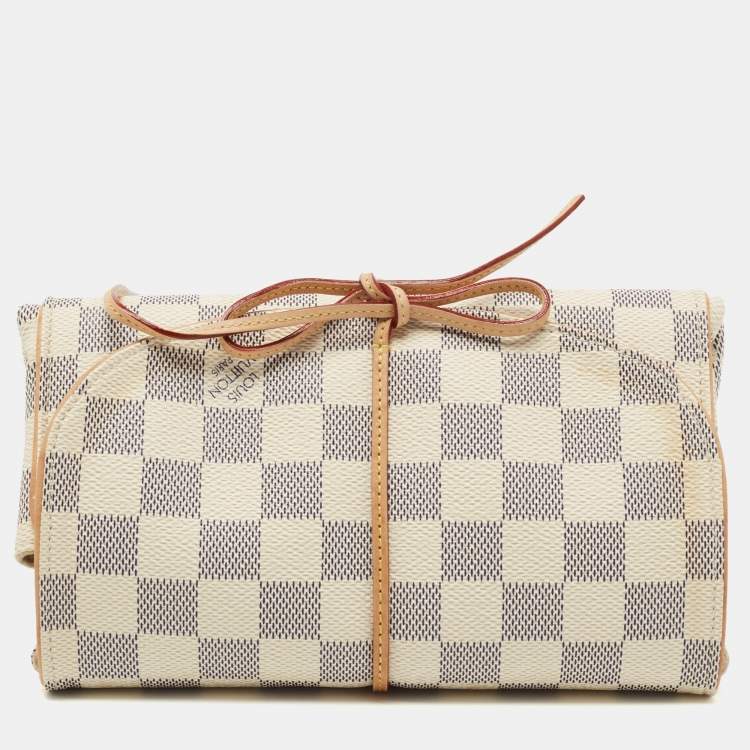Pre Owned Louis Vuitton Damier AzurTrousse Bijoux Pliable Pouch