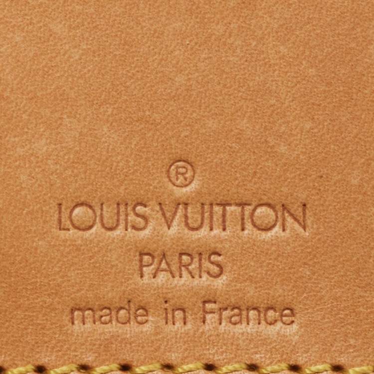 Pre Owned Louis Vuitton Vachetta Leather Luggage Name Tag & Strap Holder