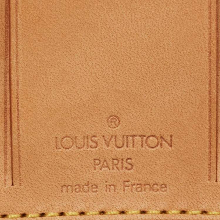 Pre Owned Louis Vuitton Vachetta Leather Luggage Name Tag & Strap Holder