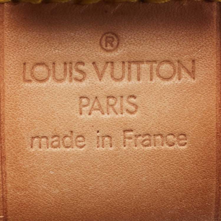Pre Owned Louis Vuitton Vachetta Leather Luggage Name Tag & Strap Holder