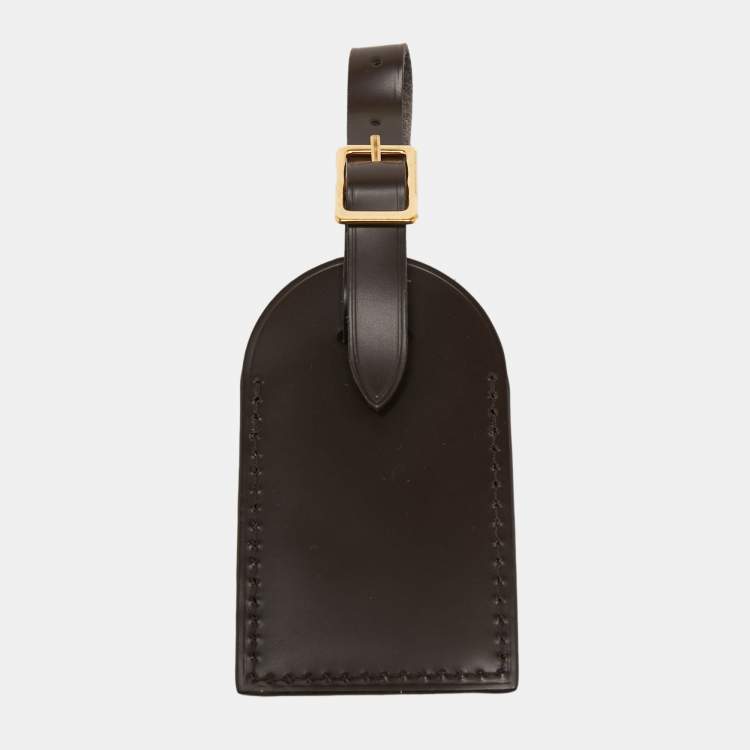 Louis Vuitton Black Leather Luggage Name Tag Louis Vuitton