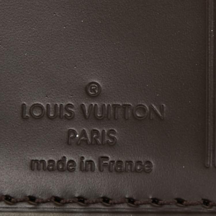 Pre Owned Louis Vuitton Brown Leather Luggage Name Tag