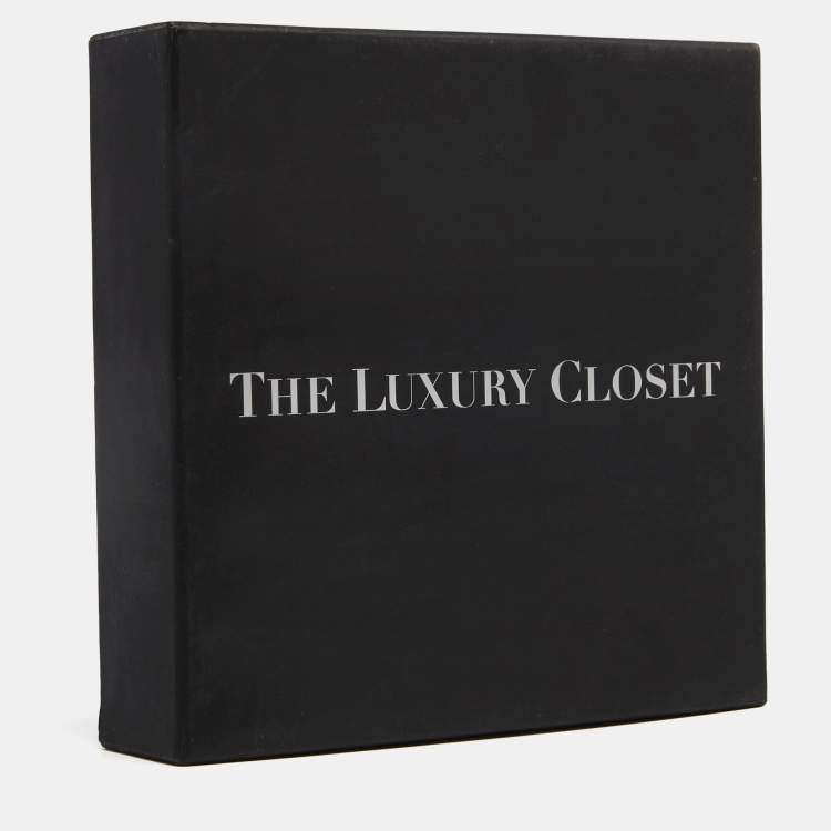 Pre Owned Louis Vuitton Black Leather Luggage Name Tag