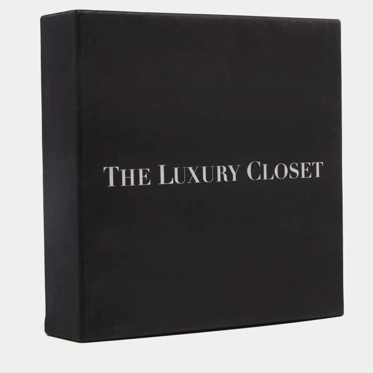 Pre Owned Louis Vuitton Black Leather Luggage Name Tag