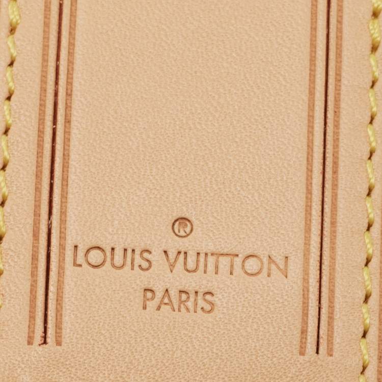 Pre Owned Louis Vuitton Vachetta Leather Luggage Name Tag