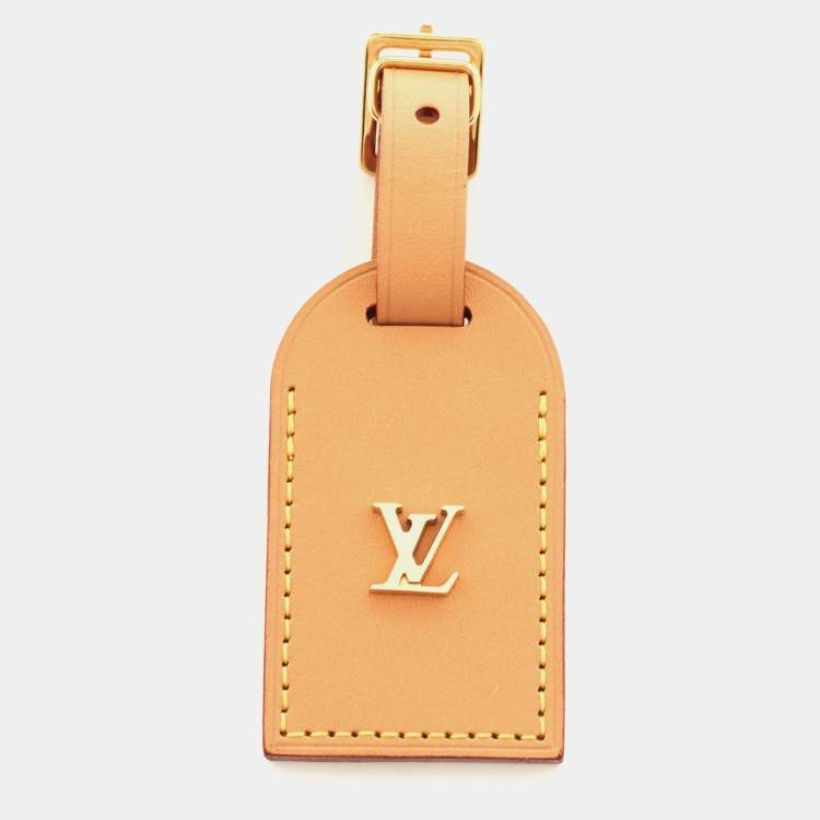 Louis VUITTON - Natural leather name tag. Very good cond…