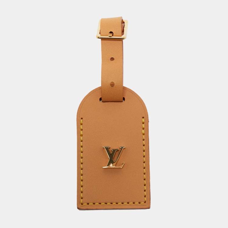 Louis Vuitton LV Logo Vachetta Name Tag