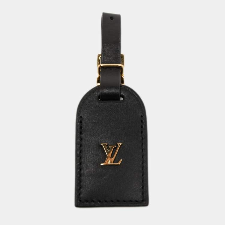 Louis Vuitton Black Leather Name Tag Louis Vuitton
