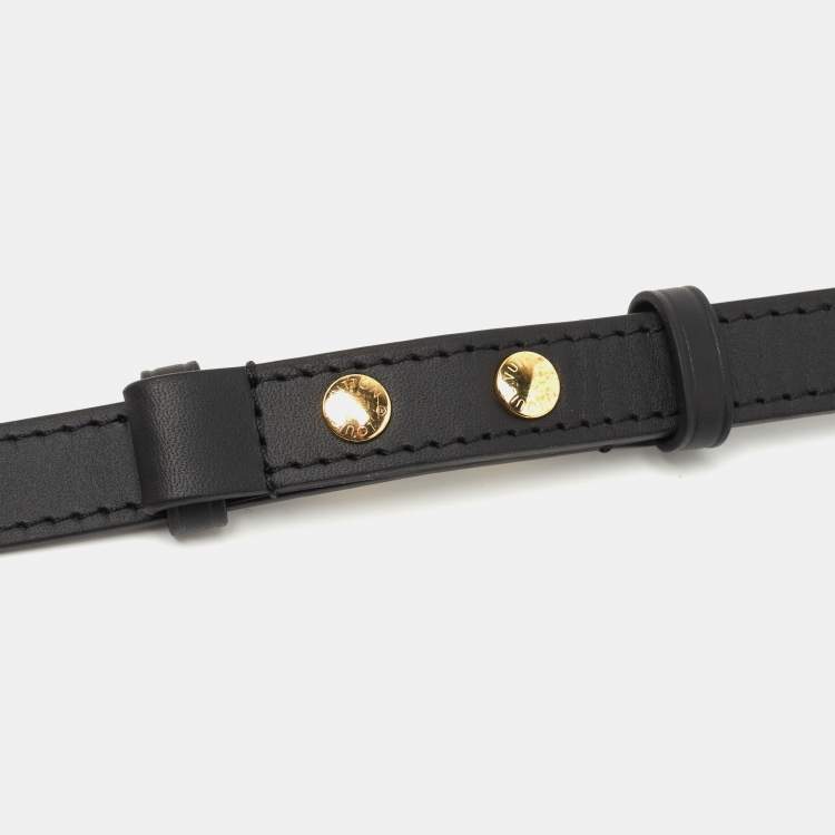 Pre Owned Louis Vuitton Black Leather Adjustable Shoulder Bag Strap