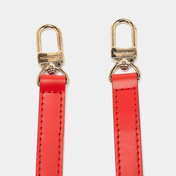 Louis Vuitton Louis Vuitton Red Leather Adjustable Shoulder Strap