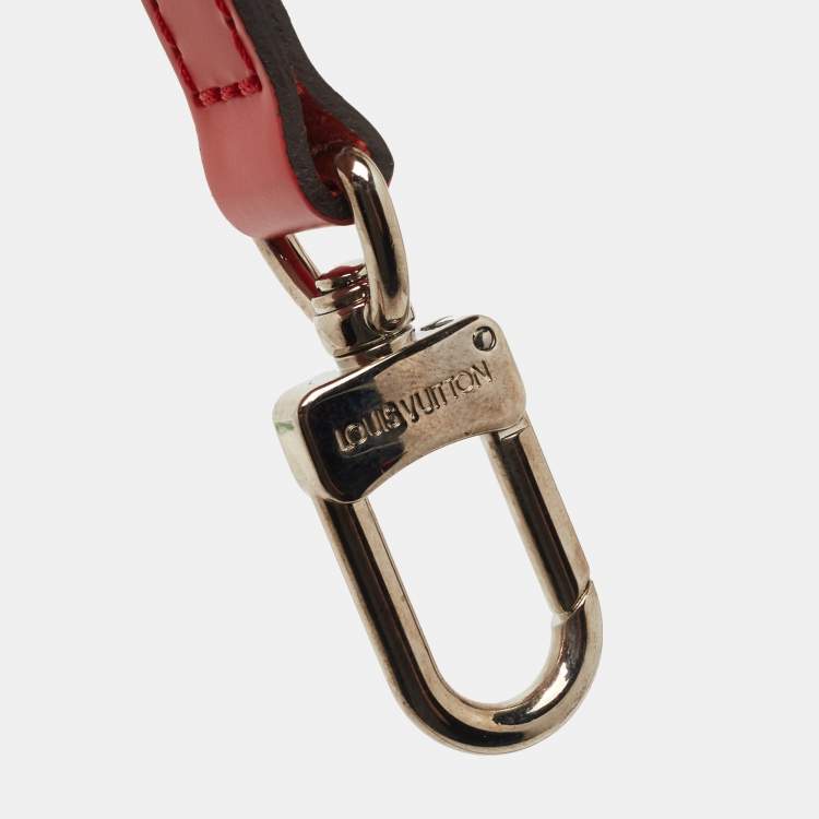 Pre Owned Louis Vuitton Red Leather Adjustable Shoulder Bag Strap