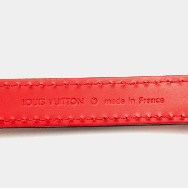 Pre Owned Louis Vuitton Red Leather Adjustable Shoulder Bag Strap