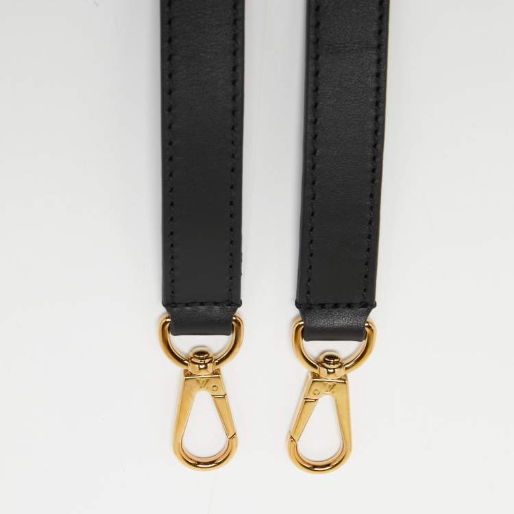 louis vuitton black leather strap