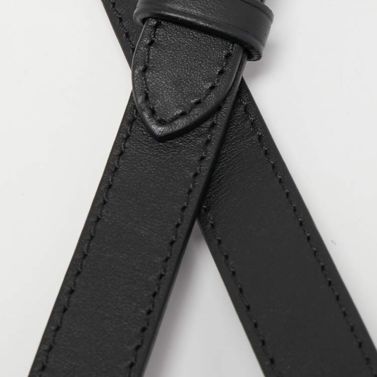 Pre Owned Louis Vuitton Black Leather Adjustable Shoulder Bag Strap