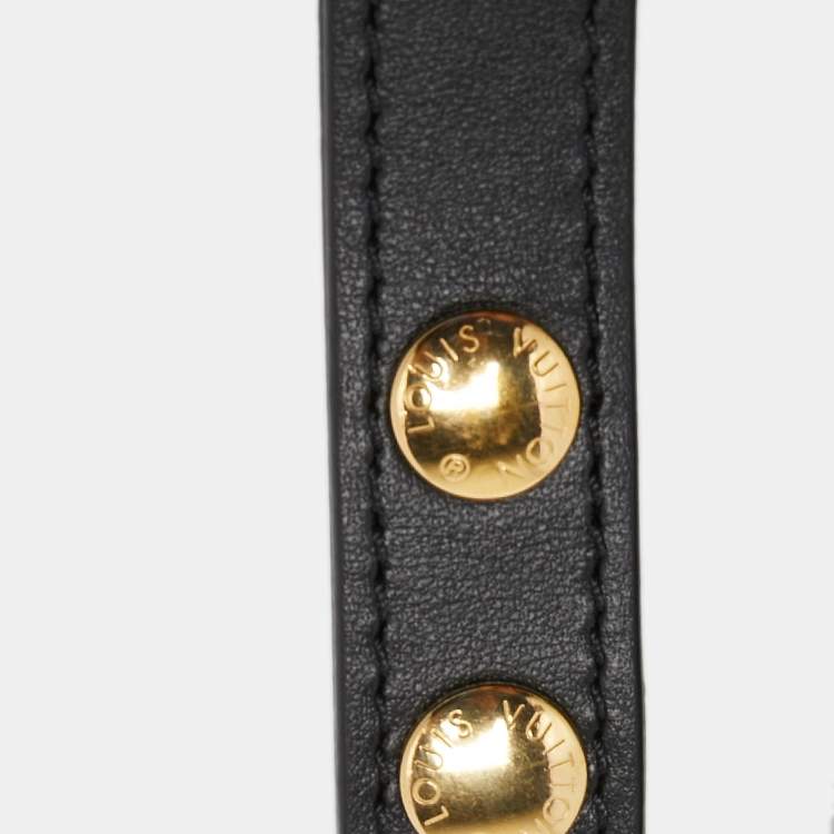 Pre Owned Louis Vuitton Black Leather Adjustable Shoulder Bag Strap