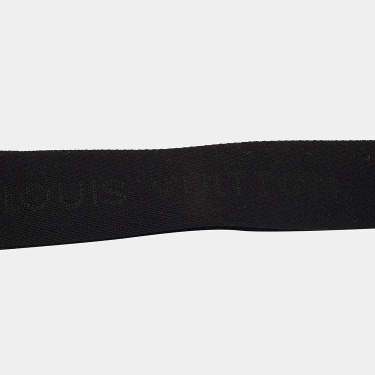 Pre Owned Louis Vuitton Black Logo Canvas Adjustable Shoulder Bag Strap