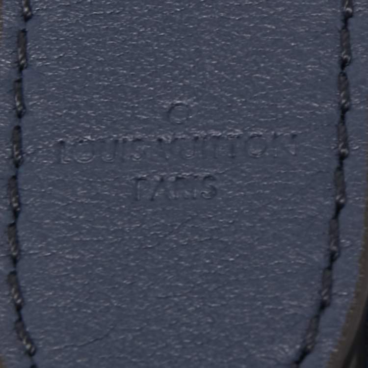 Pre Owned Louis Vuitton Navy Blue Leather Adjustable Shoulder Bag Strap