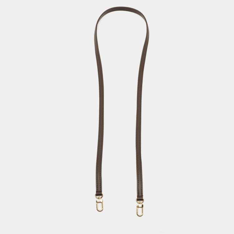 Pre Owned Louis Vuitton Brown Leather Shoulder Bag Strap