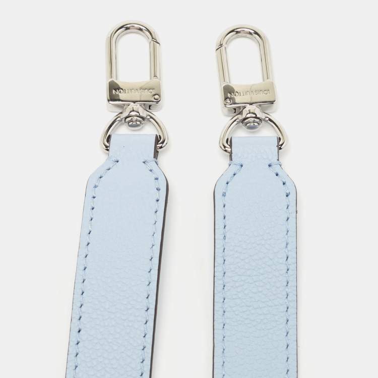 Pre Owned Louis Vuitton Blue Leather Adjustable Bag Shoulder Strap