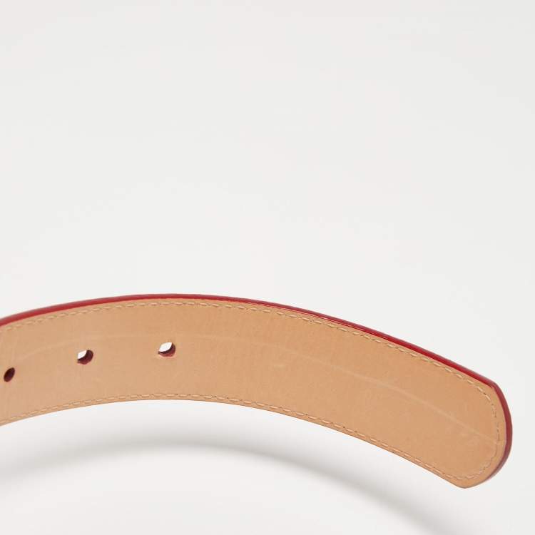 Pre Owned Louis Vuitton Pomme D'Amour Monogram Vernis Buckle Belt 80CM