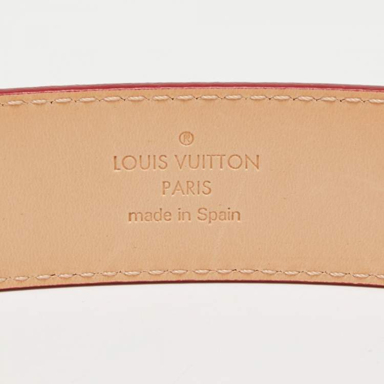 Pre Owned Louis Vuitton Pomme D'Amour Monogram Vernis Buckle Belt 80CM
