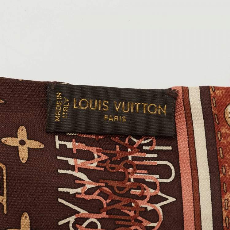 Pre Owned Louis Vuitton Brown Ombre Monogram Silk Bandeau