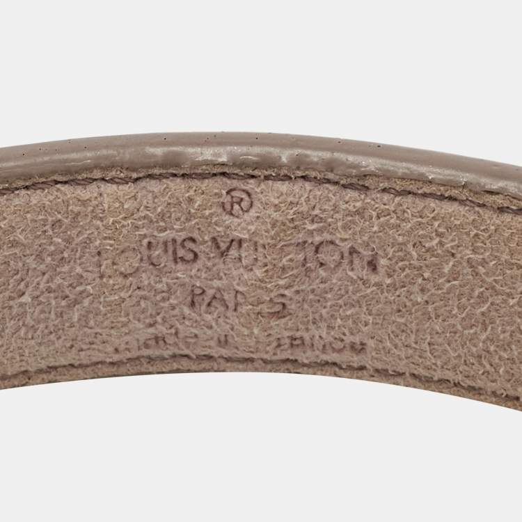 Pre Owned Louis Vuitton Wish Leather Silver Tone Wrap Bracelet