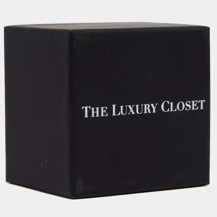 Pre Owned Louis Vuitton Black Logo Monogram Resin Uncle John Bangle