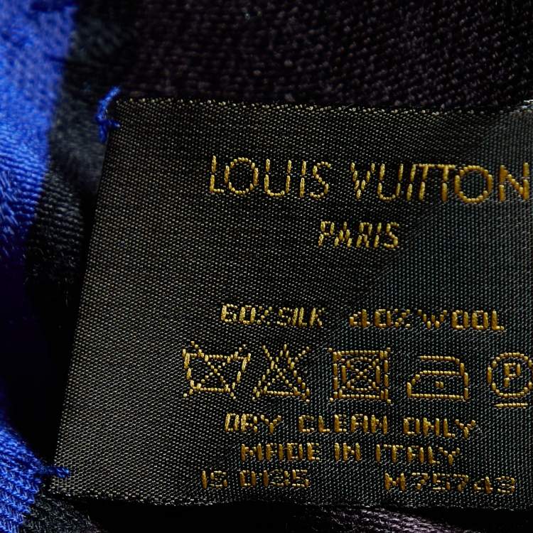 Pre Owned Louis Vuitton Multicolour LVllusion V Silk Wool Shawl