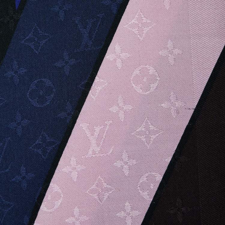 Pre Owned Louis Vuitton Multicolour LVllusion V Silk Wool Shawl