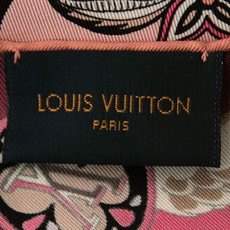 Pre Owned Louis Vuitton Pink Innocence Silk Scarf