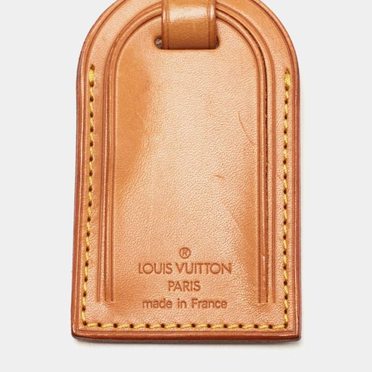 Pre Owned Louis Vuitton Vachetta Leather Luggage Name Tag
