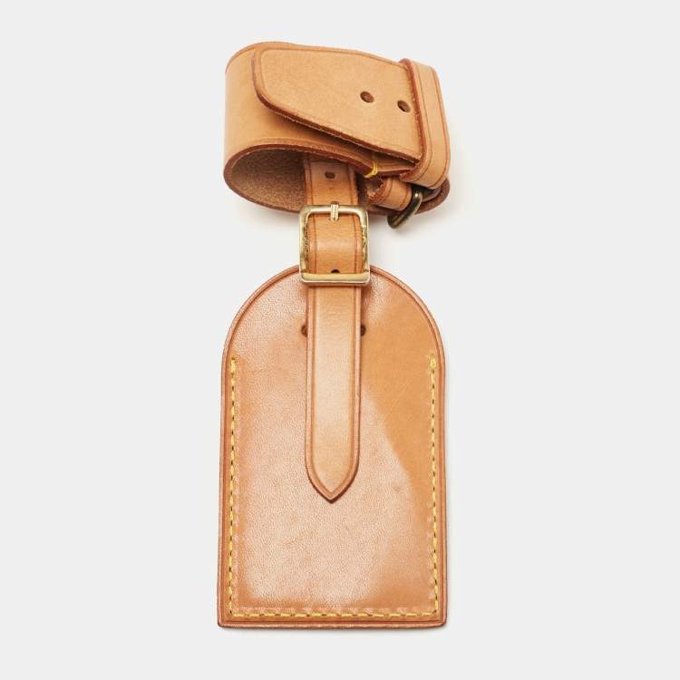Pre Owned Louis Vuitton Vachetta Leather Luggage Name Tag