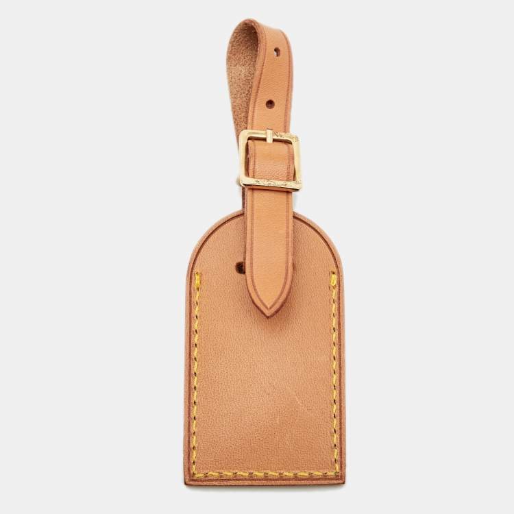 Pre Owned Louis Vuitton Vachetta Leather Luggage Name Tag