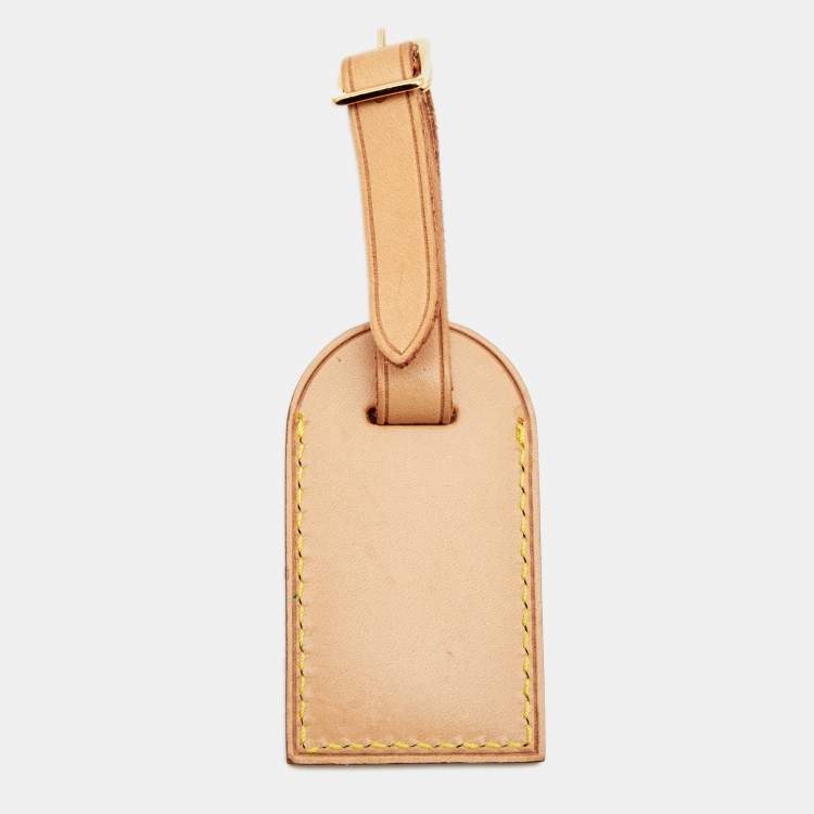 Pre Owned Louis Vuitton Vachetta Leather Luggage Name Tag