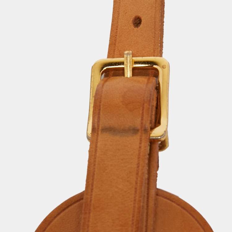 Pre Owned Louis Vuitton Vachetta Leather Luggage Name Tag
